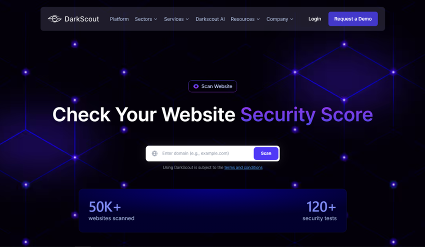 darkscout website scanner